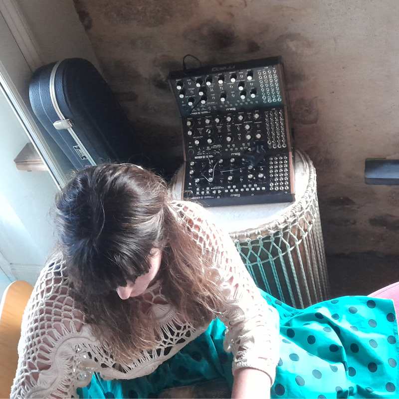 Lucy Osborne working on the website at Riverfish Studios